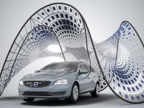 Pure Tension Pavilion - Volvo electric car charger