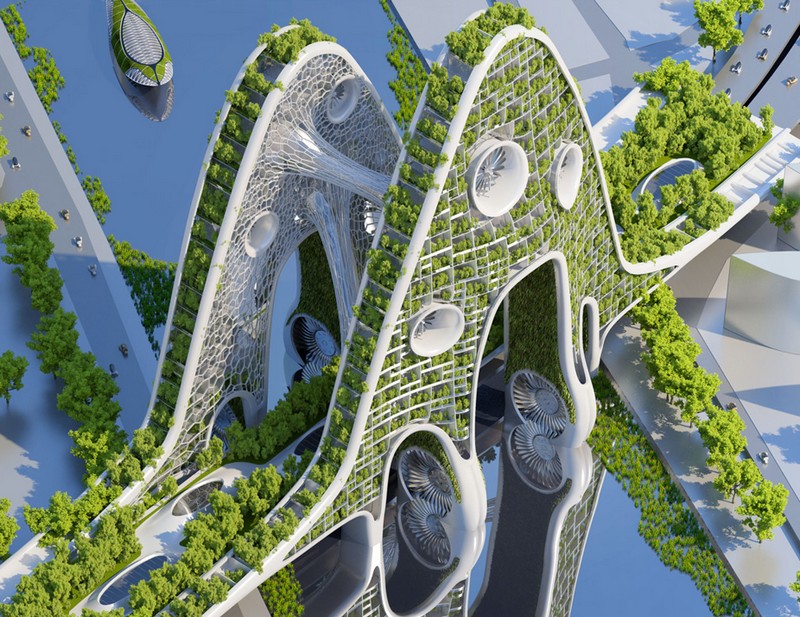 Paris Smart City 2050 with 8 Plus-Energy Towers | Vincent Callebaut