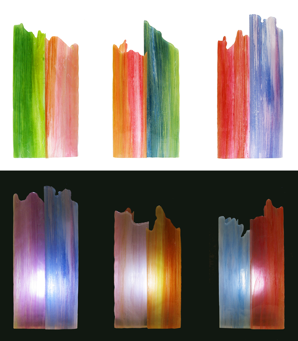 Painterly spectrum resin