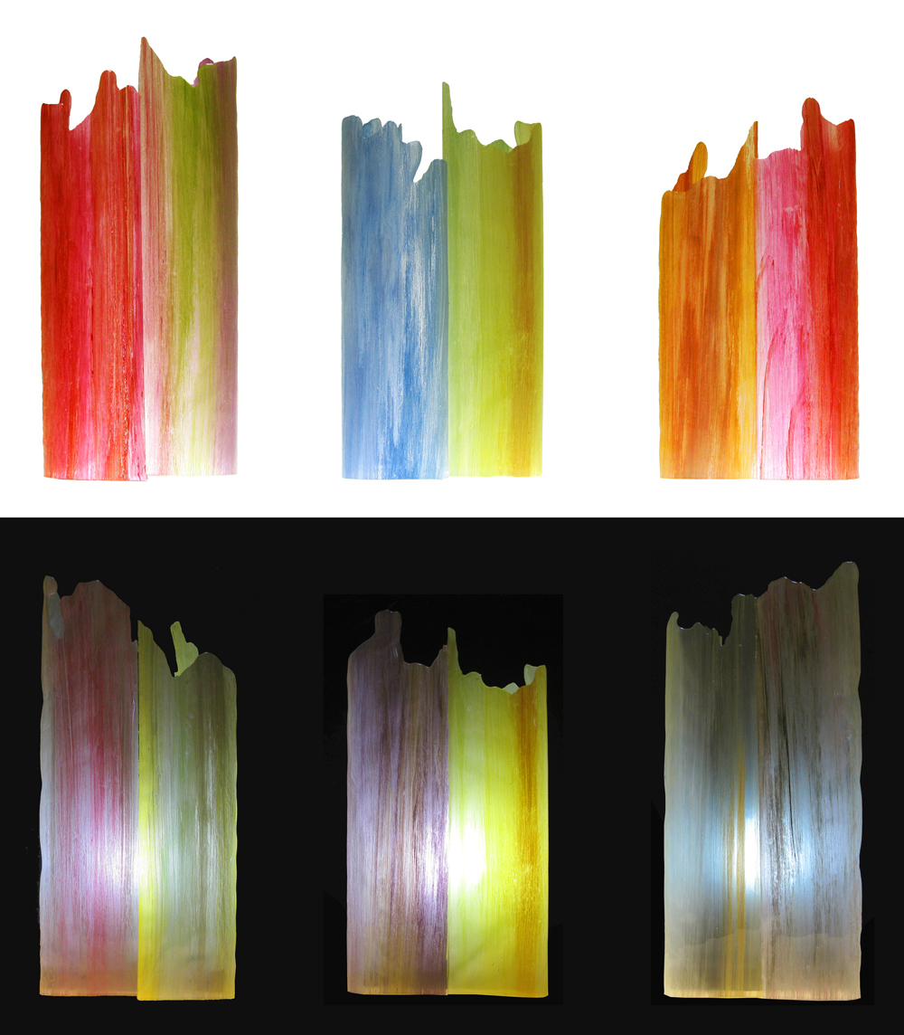 Painterly spectrum resin