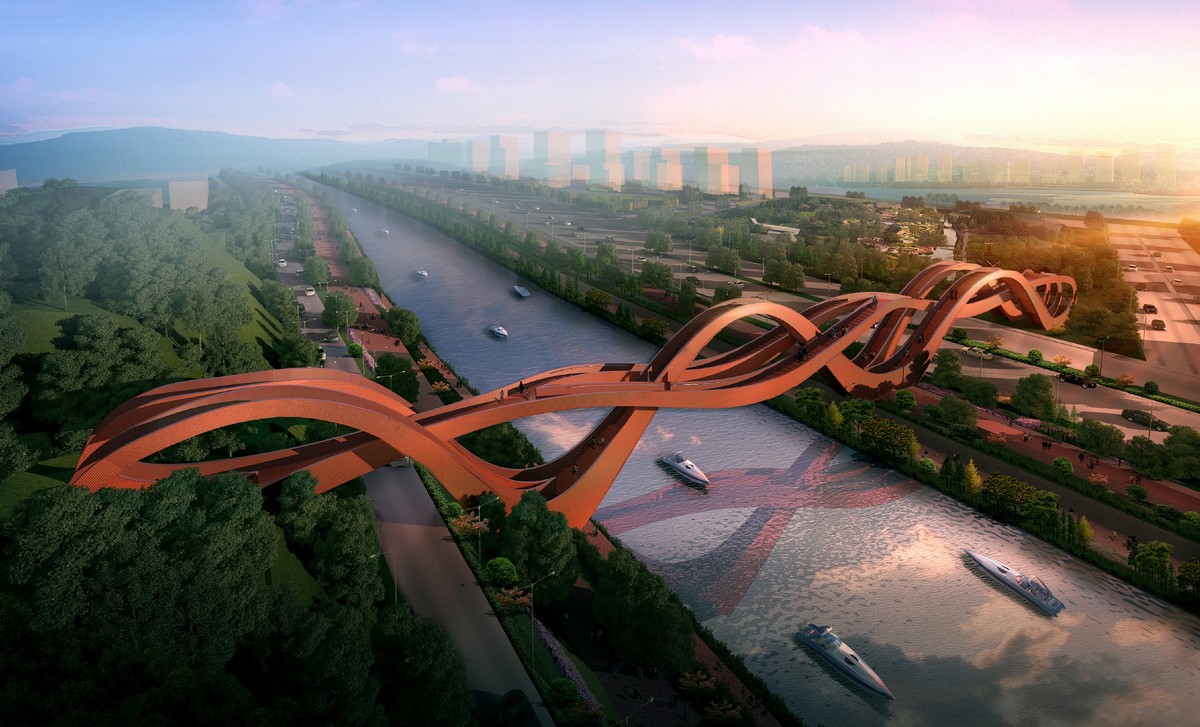 NEXT Architects Lucky Knot bridge in China