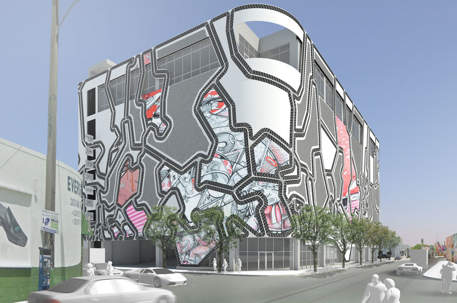 aulders Studio's Wynwood Garage Facade in Miami, Florida