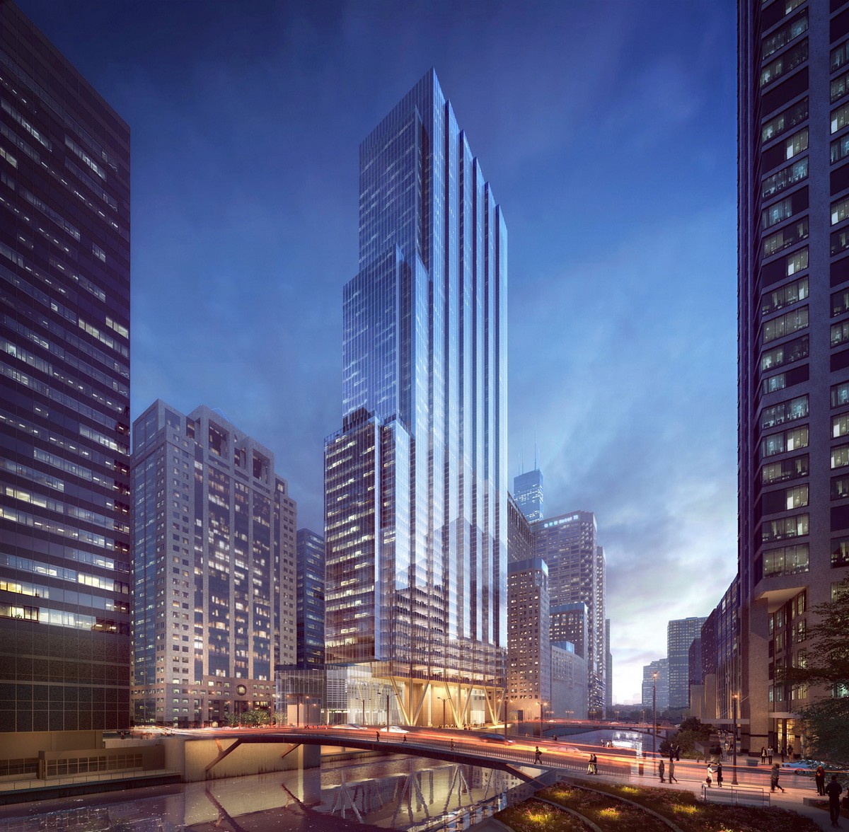A 51-story Office Tower to be built at 110 North Wacker Drive in Chicago