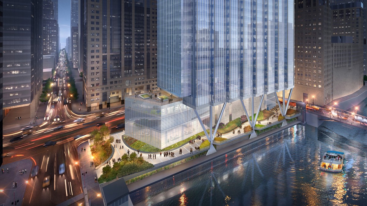 A 51-story Office Tower to be built at 110 North Wacker Drive in Chicago