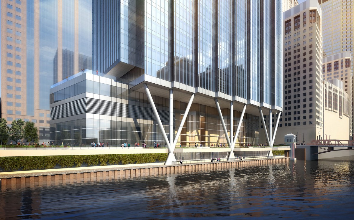 A 51-story Office Tower to be built at 110 North Wacker Drive in Chicago