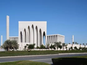 The Abrahamic Family House in the Saadiyat Cultural District of Abu Dhabi, the capital of the United Arab Emirates, has been revealed by Adjaye Associates.