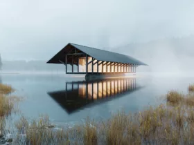 Crystal Lake Pavilion in Roscoe NY designed by Marc Thorpe Design