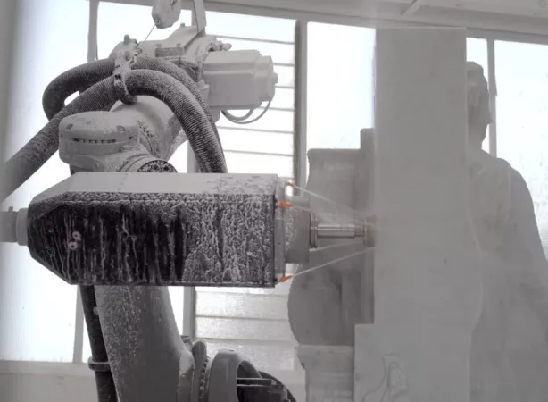 Robot Chisel 'Robotor' The Future of Marble Robotic Sculpting